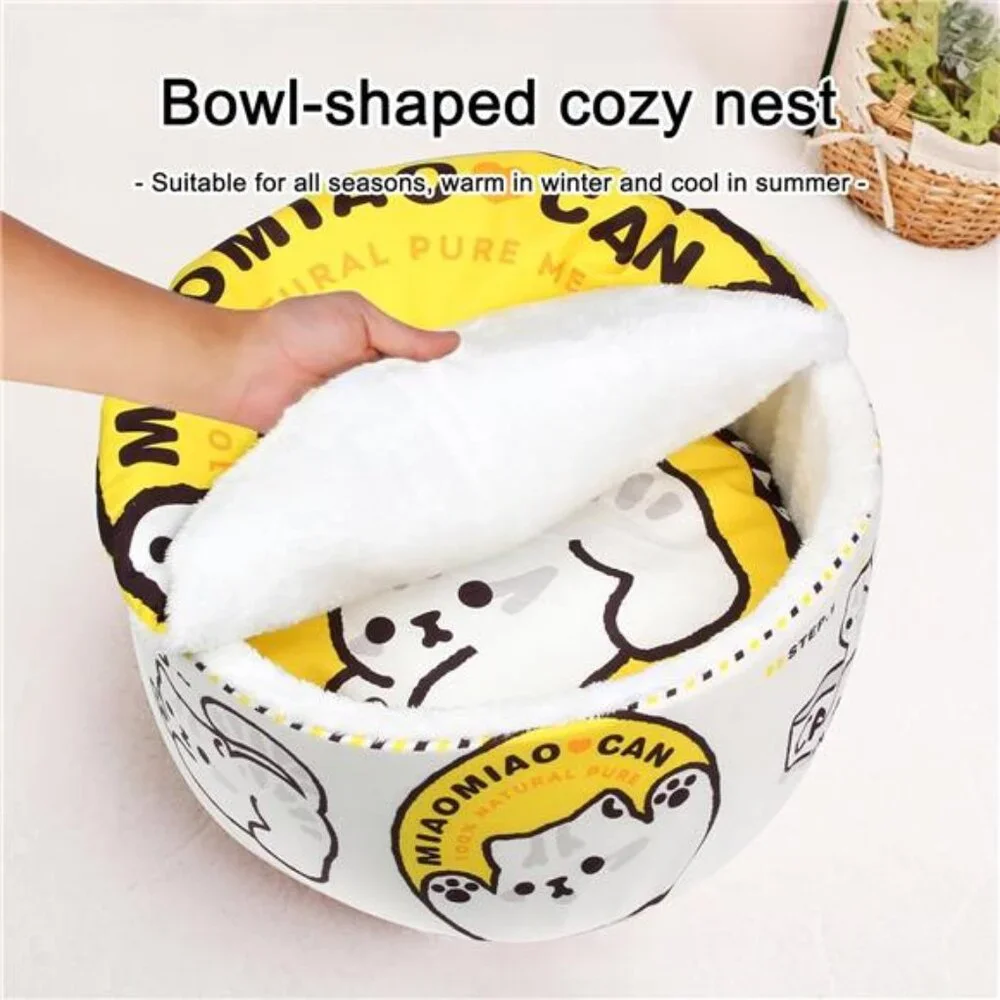 Ramen Noodle Dog Bed Cat Bed Small Medium Large Pets Warm Soft Washable Nest